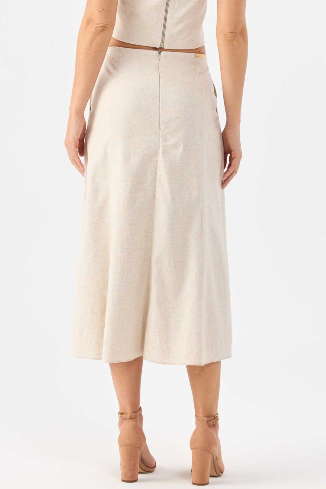 Saia Midi PKS Linho Natural