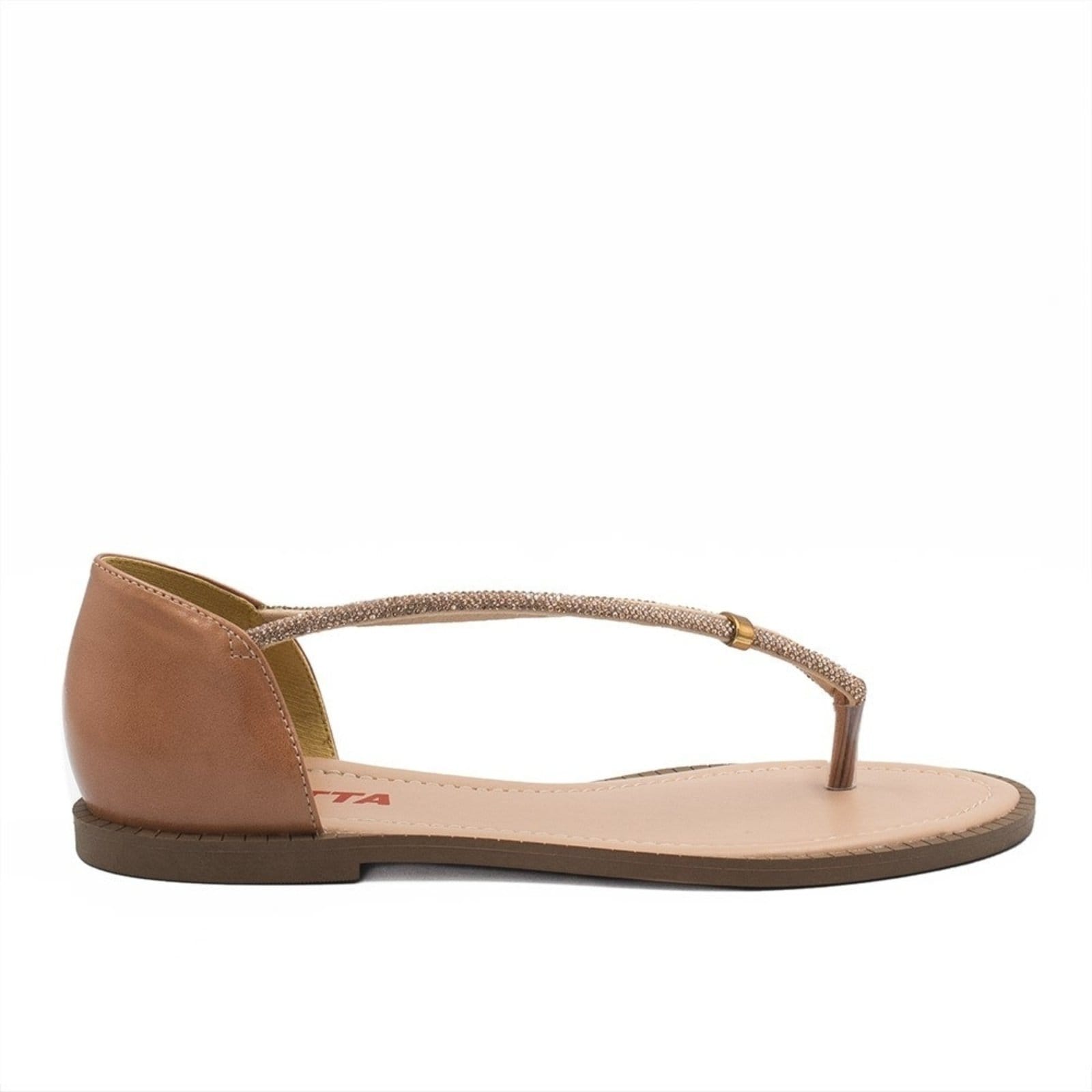 Rasteira Fechada Zatta Brilho Lady