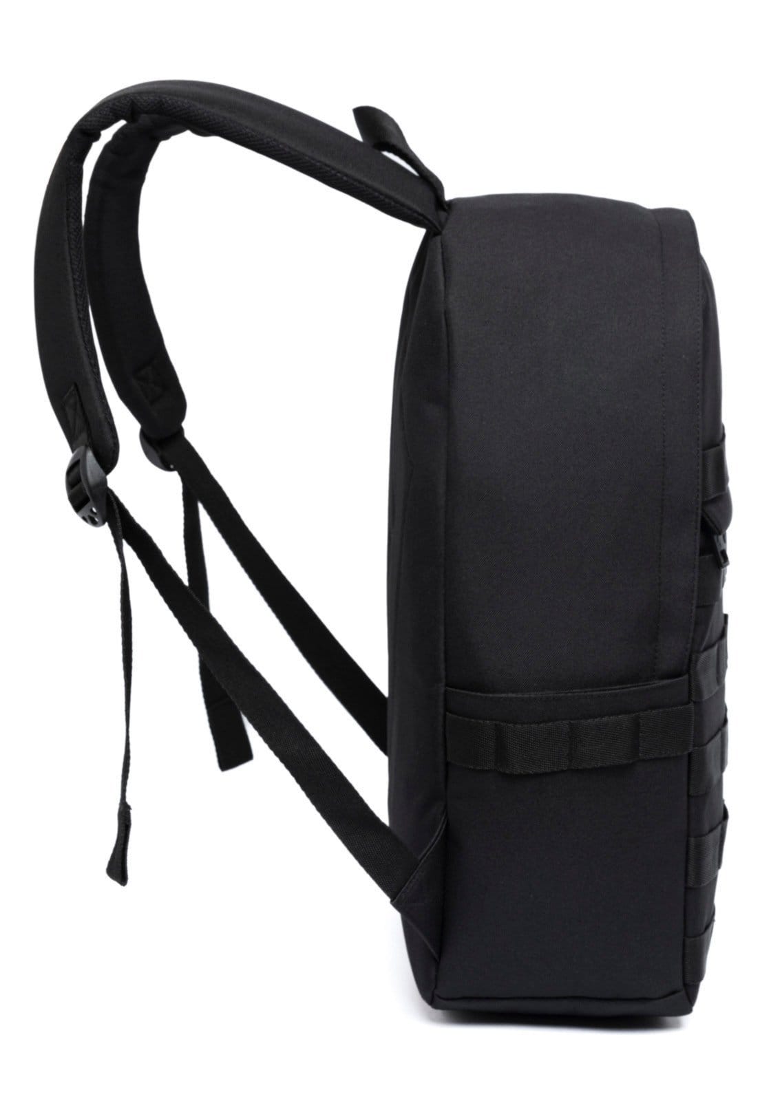 Vista 2 Mochila Trabalho Masculina Espaçosa Casual Faculdade Resistente Notebook MCD preto