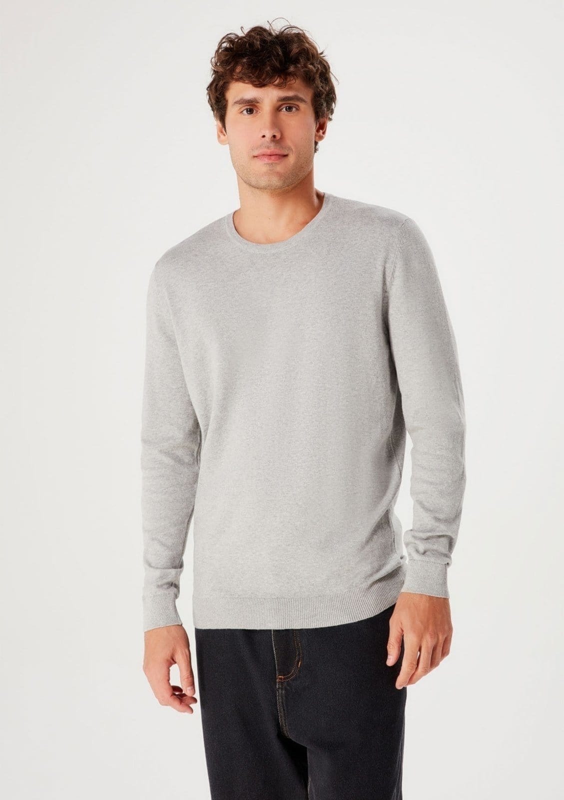 Blusão Básico Masculino Regular Em Tricô