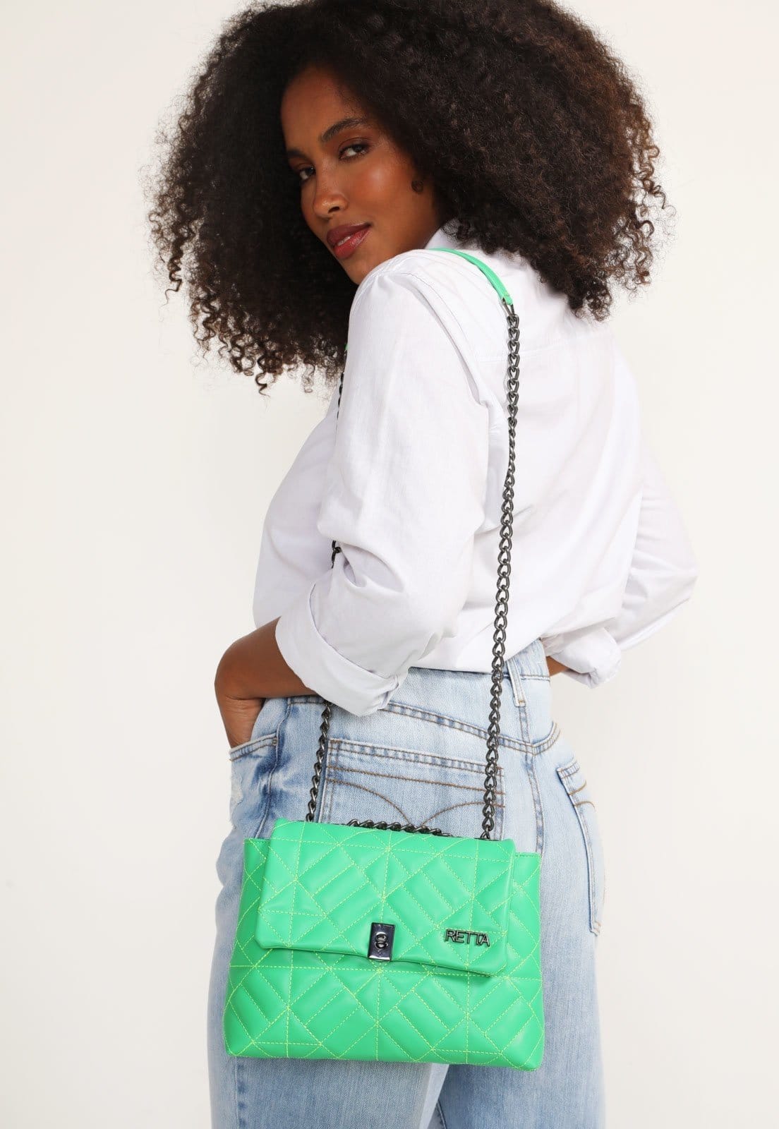 Bolsa Feminina Retta Jade Corrente Lima