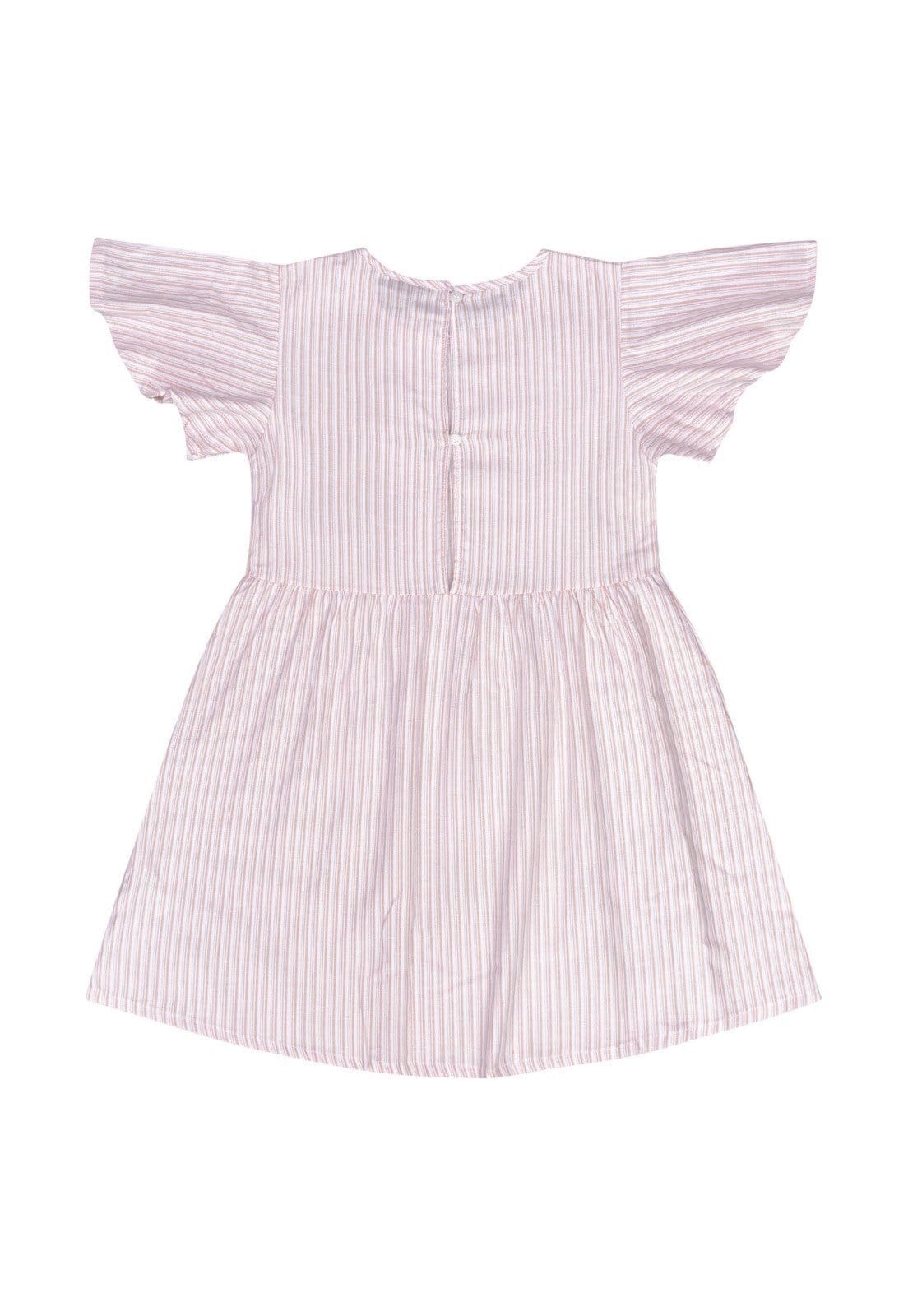 Vista 2 Infantil - Vestido Manga Curta Listrado Guloseima GULOSEIMA rosa