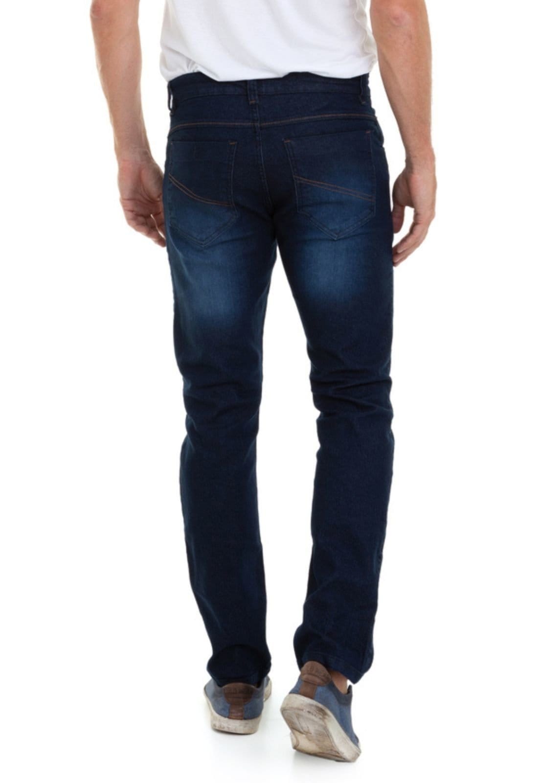 Vista 2 Calça Jeans Premium Masculina Tradicional Versatti Porto B Versatti azul