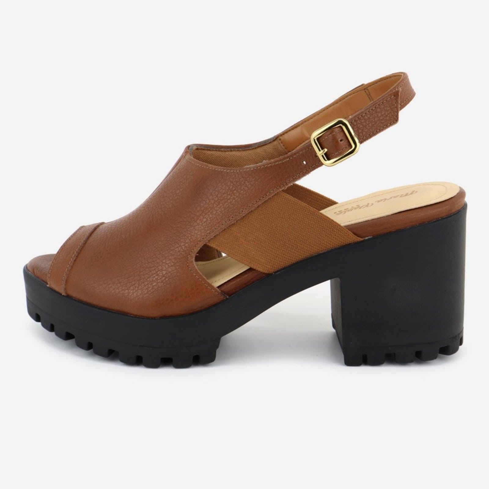 Tamanco Casual Maria Paula Couro Tratorado