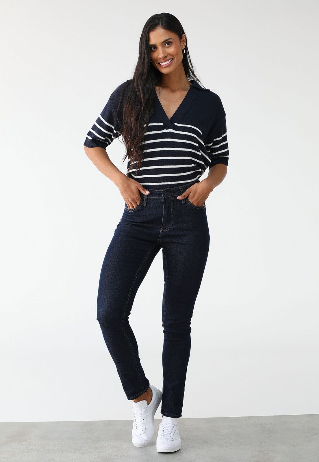 Vista 2 Calça Jeans Calvin Klein Jeans Slim Pockets Calvin Klein Jeans azul