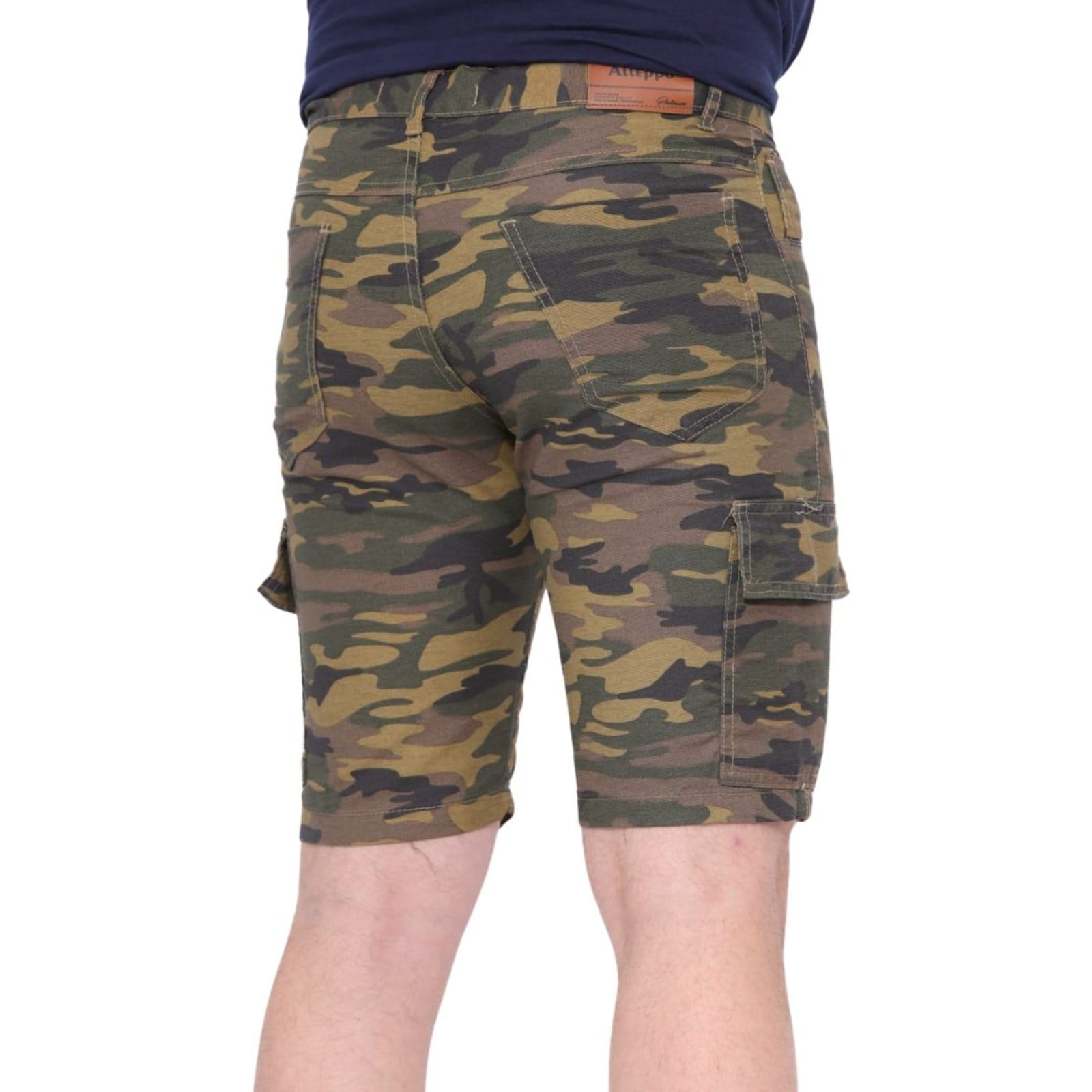 Vista 2 Short Bermuda Masculino Jeans Light Cargo Camuflado JEANS LIGHT amarelo