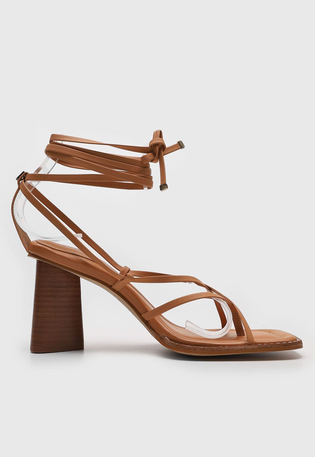 Vista 2 Sandália Santa Lolla Salto Geométrico Santa Lolla caramelo