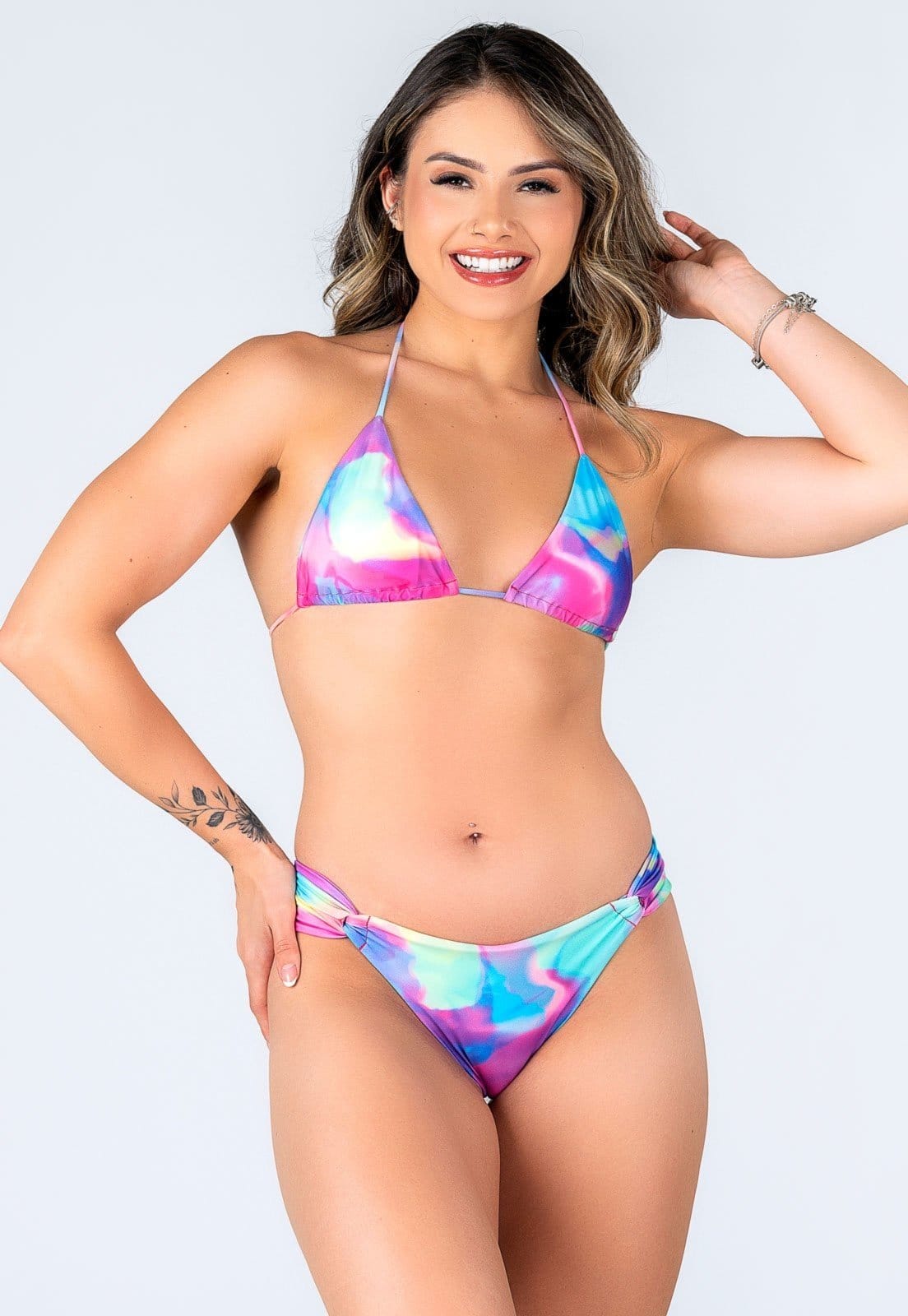 Biquíni Cortininha Summer Soul Empina Bumbum Abstrato