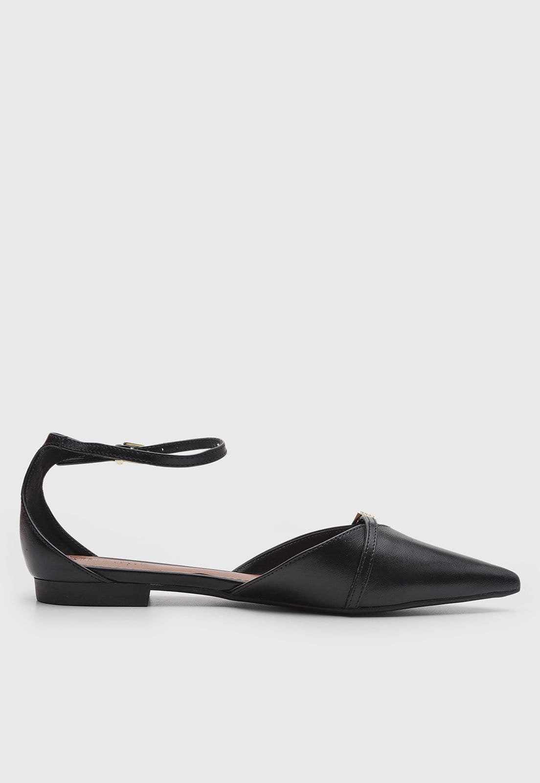 Vista 2 Sapatilha Feminina Santa Lolla Bico Fino Preta Santa Lolla preto