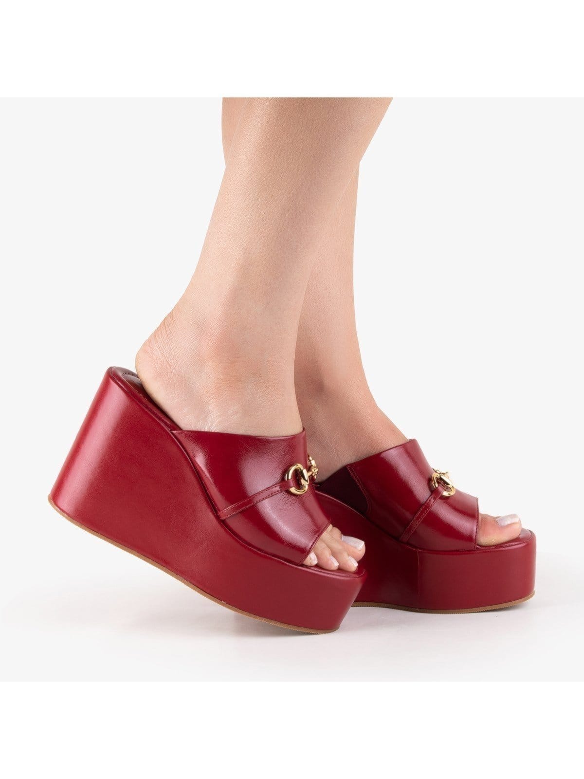 Vista 2 Tamanco Grazia Donna Charlotte Di Valentini vermelho