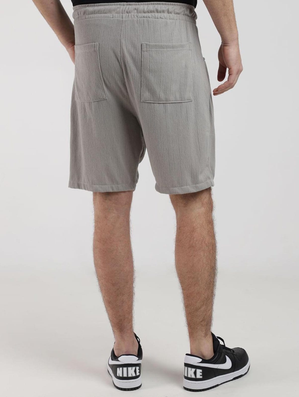 Vista 2 Bermuda Malha Texturizada Eletrón Masculina Elétron cinza