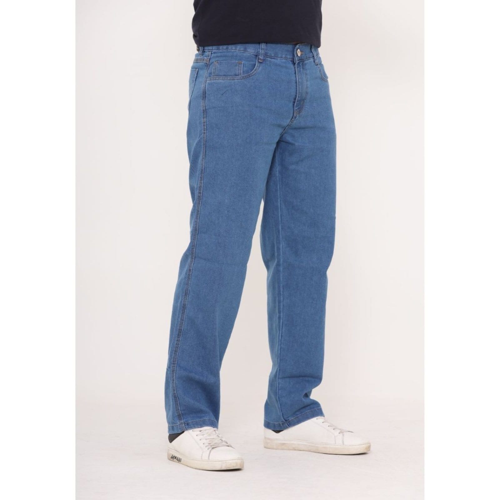 Vista 2 Calça Balão Tradicional Masculina Alleppo Jeans Cigarrete Alleppo Jeans azul