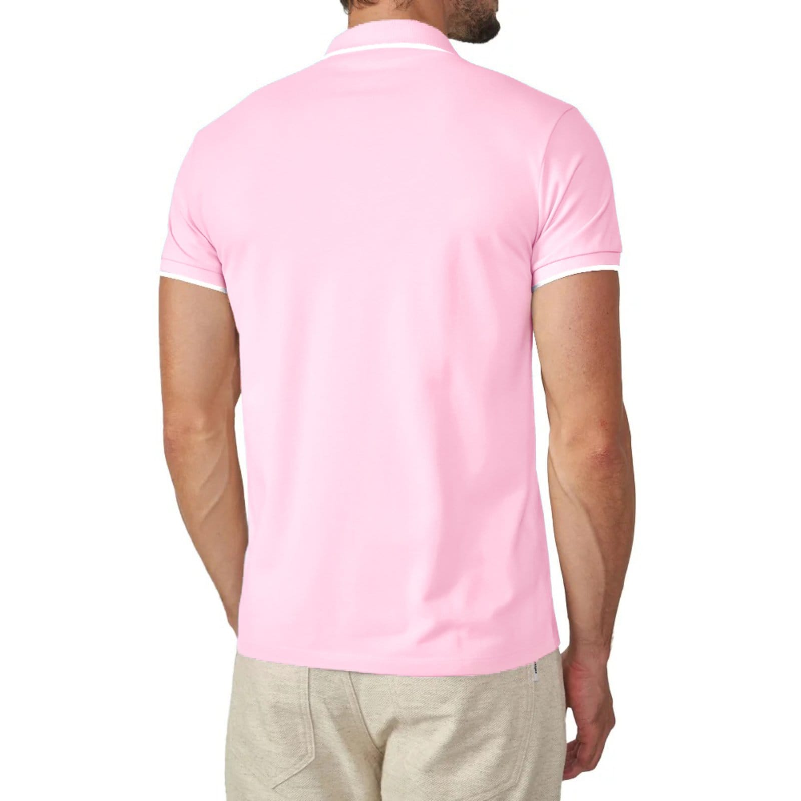 Vista 2 Camisa Polo Colcci Logo Listra Pr26 Elle Masculino Colcci rosa