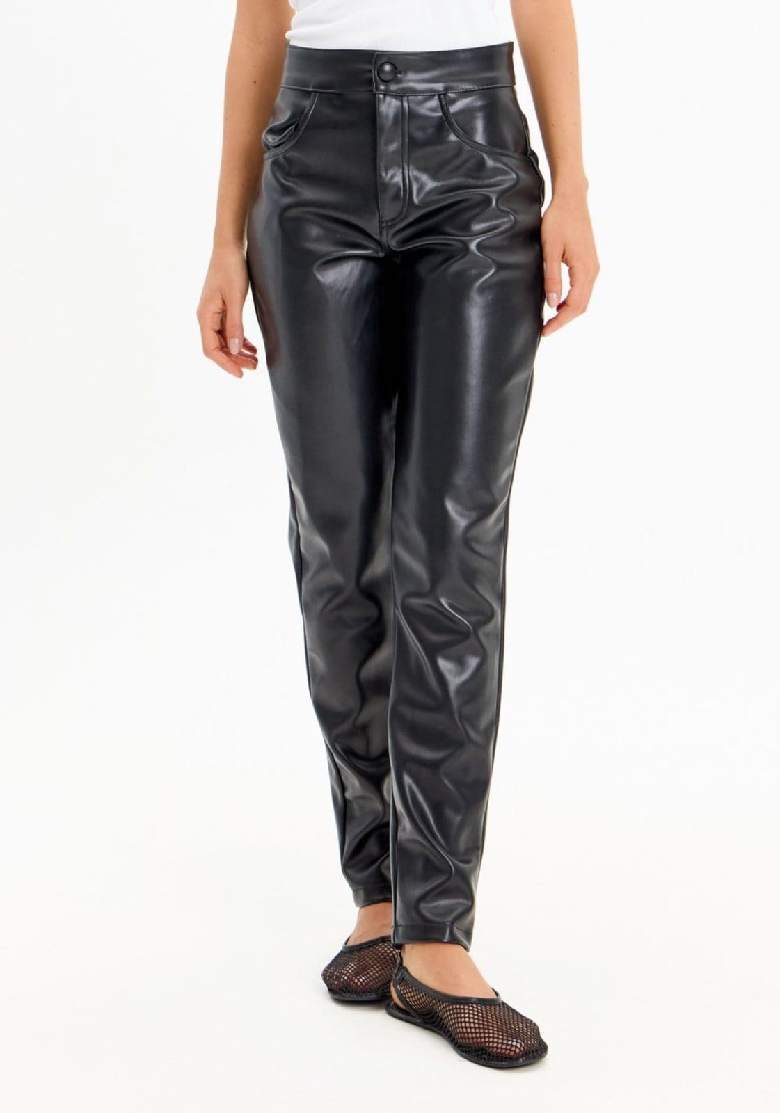 Vista 2 Calça Skinny Cintura Alta com Bolsos My Favorite Things preto