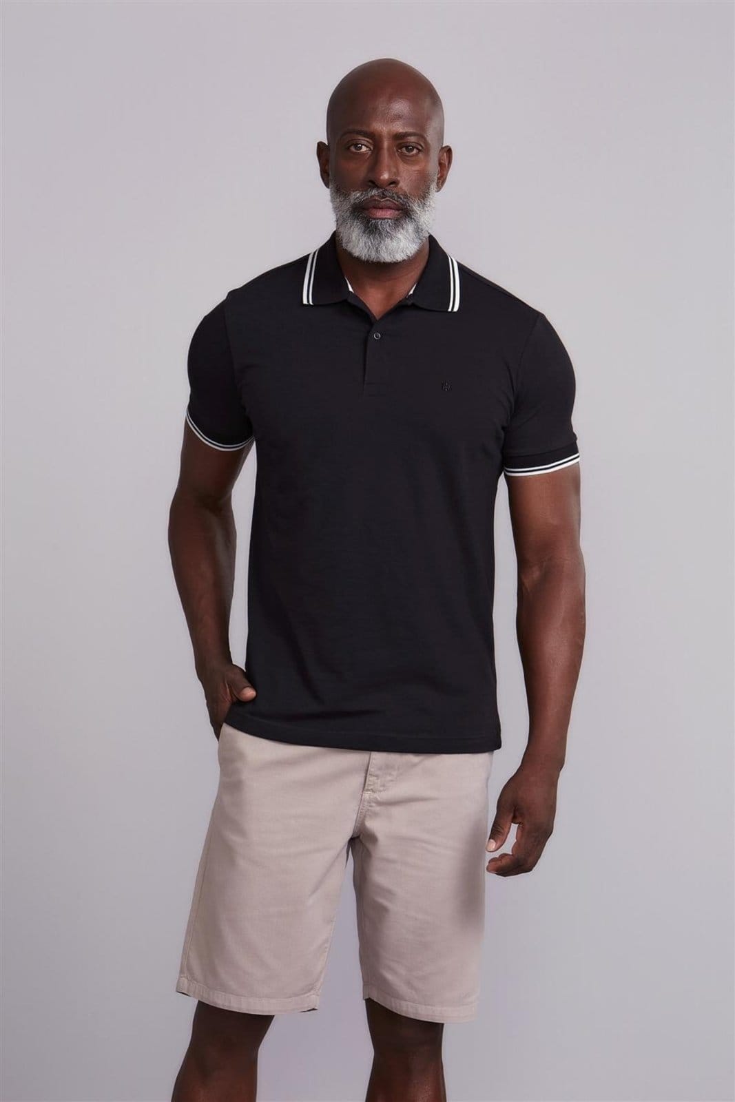 HIGHSTIL Polo Manga Curta Malha Básica Slim Fit