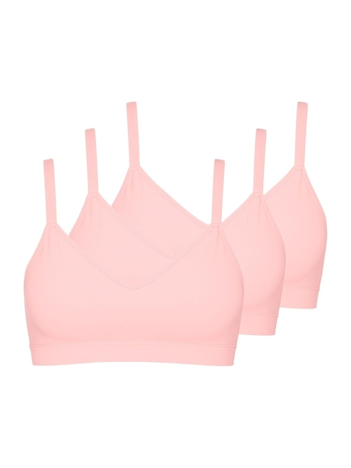 Vista principal Kit com 3 Sutiãs sem Aro com Bojo Liz 51710 Taça B Liz rosa