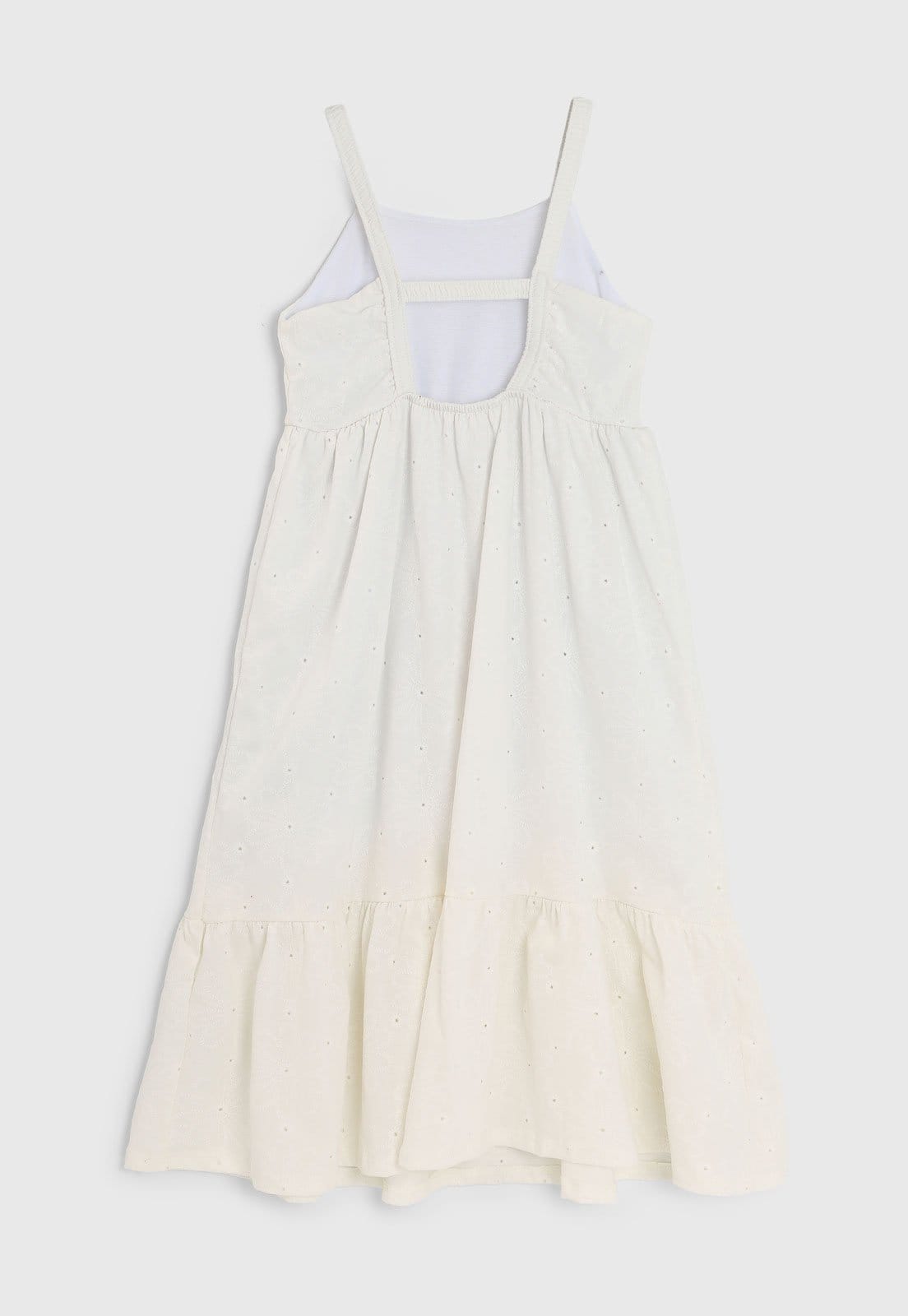 Vista 2 Infantil - Vestido Elian em Camadas Elian branco