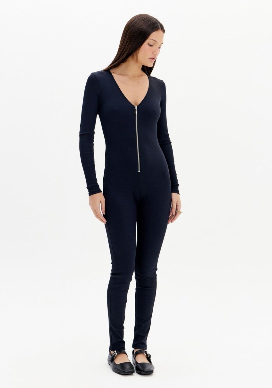 Macacão Longo Com Zíper