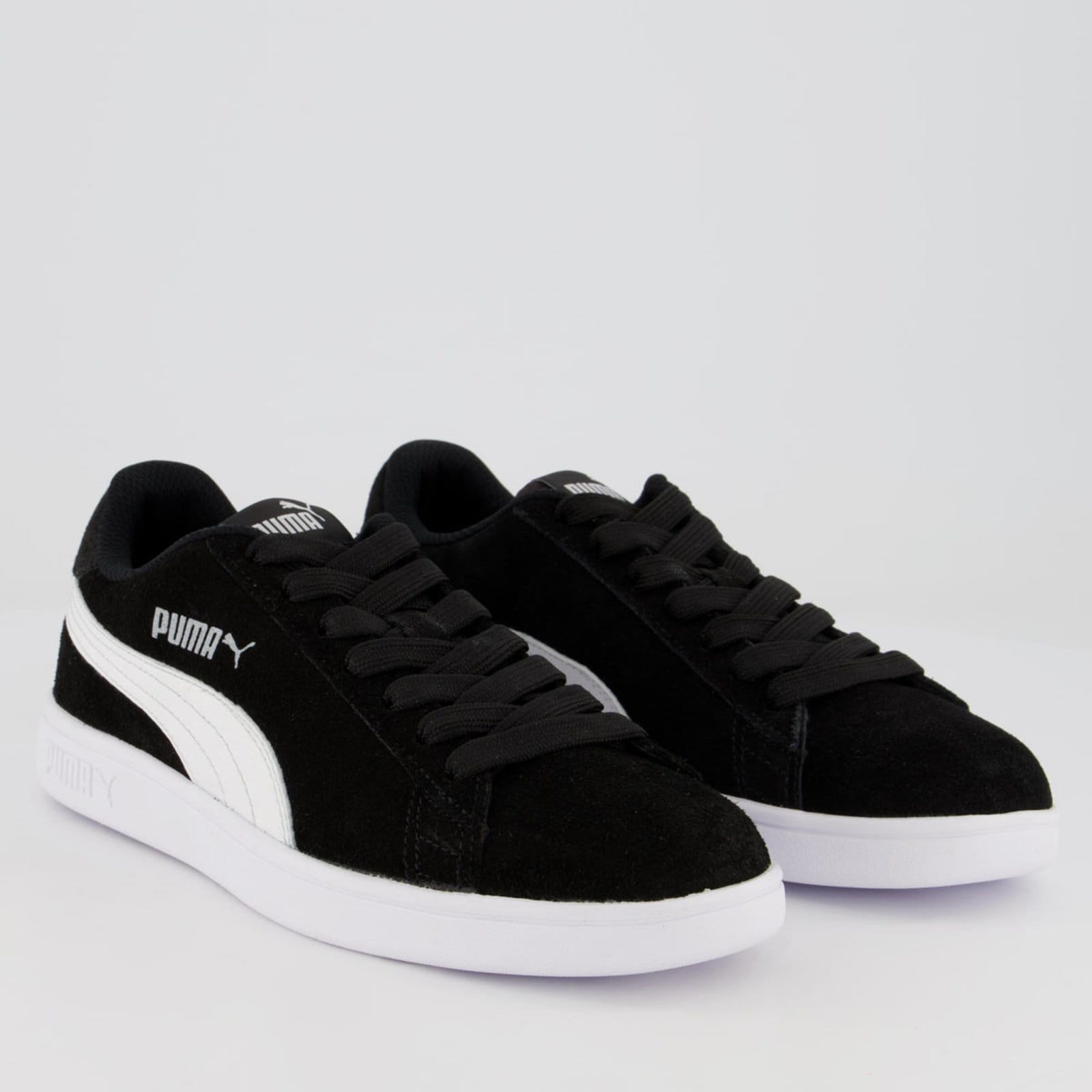 Vista 2 Tênis Puma Smash V2 BDP Feminino e Branco Puma preto