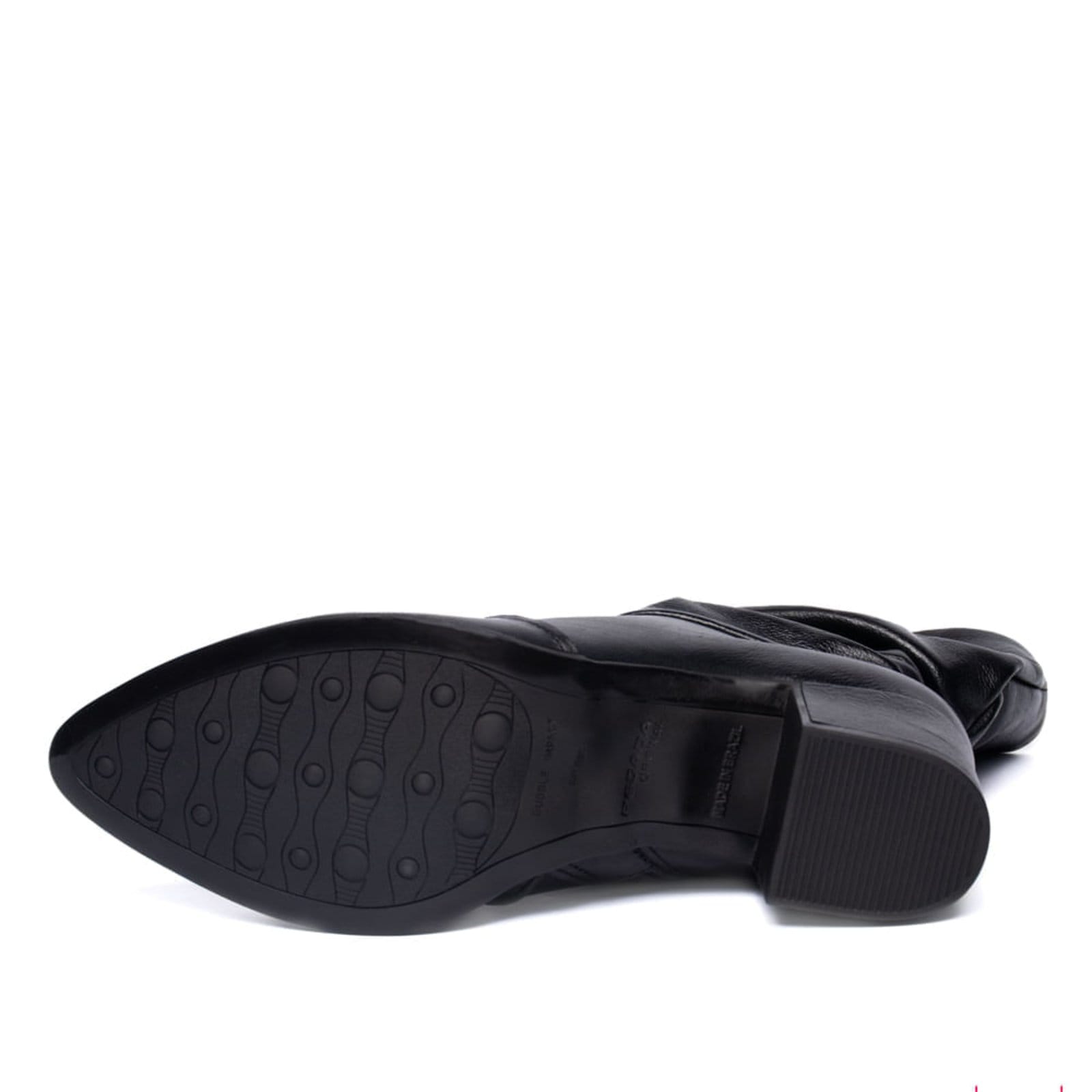 Vista 2 Bota Feminina Pegada Cano Médio Franzido PEGADA preto