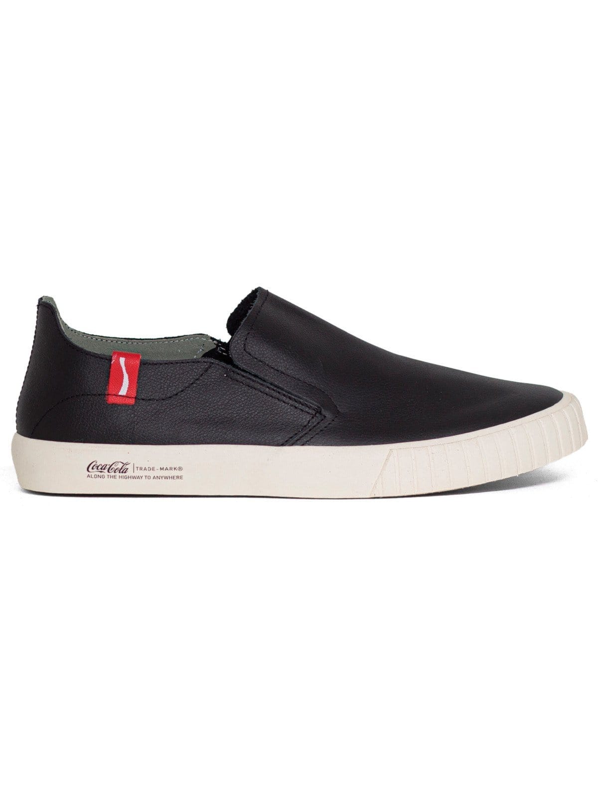 Tênis Masculino Slip On Coca Cola Casual Philadelphia Couro Conforto Vermelho