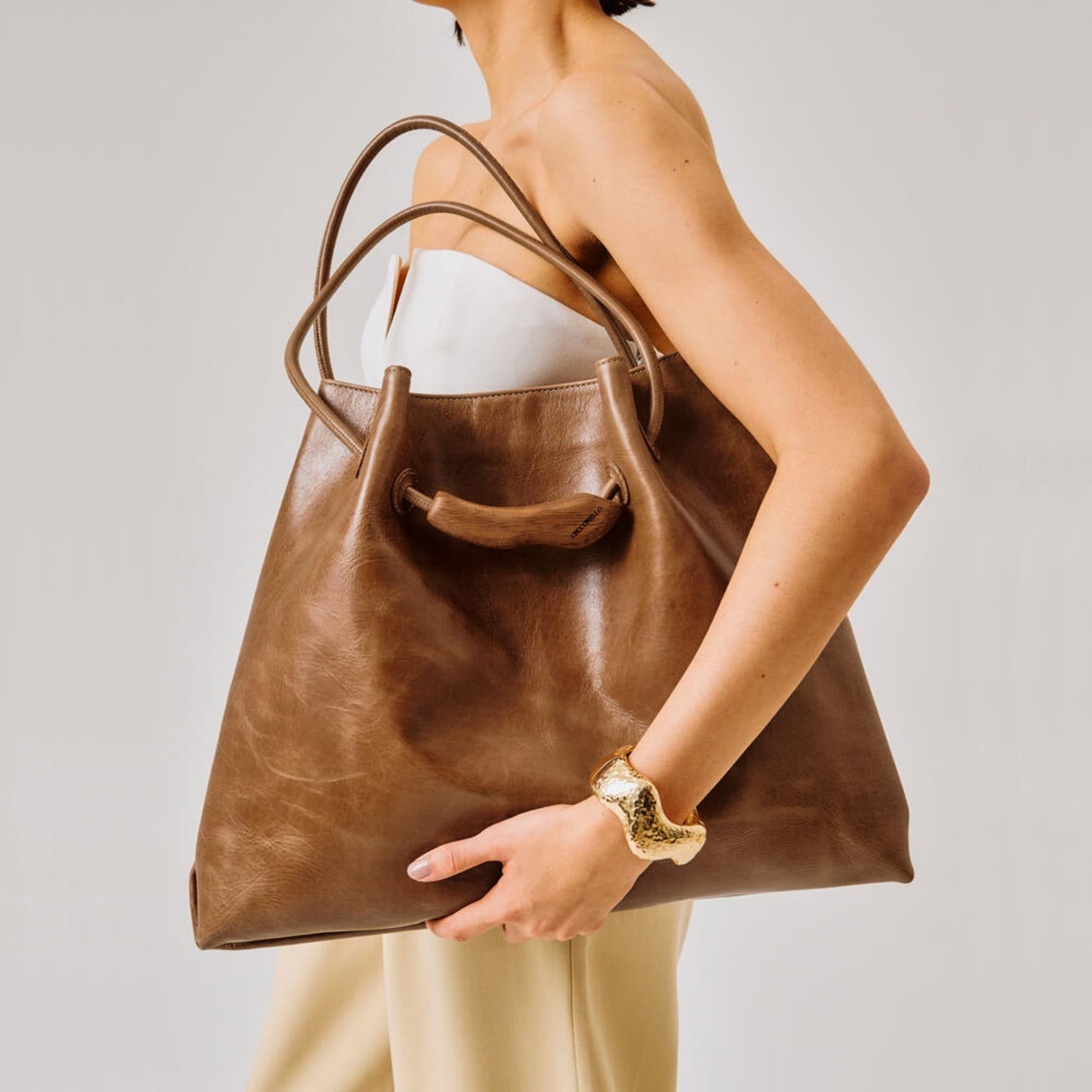 Vista 2 Bolsa Couro Cecconello C2610-5 Cecconello marrom