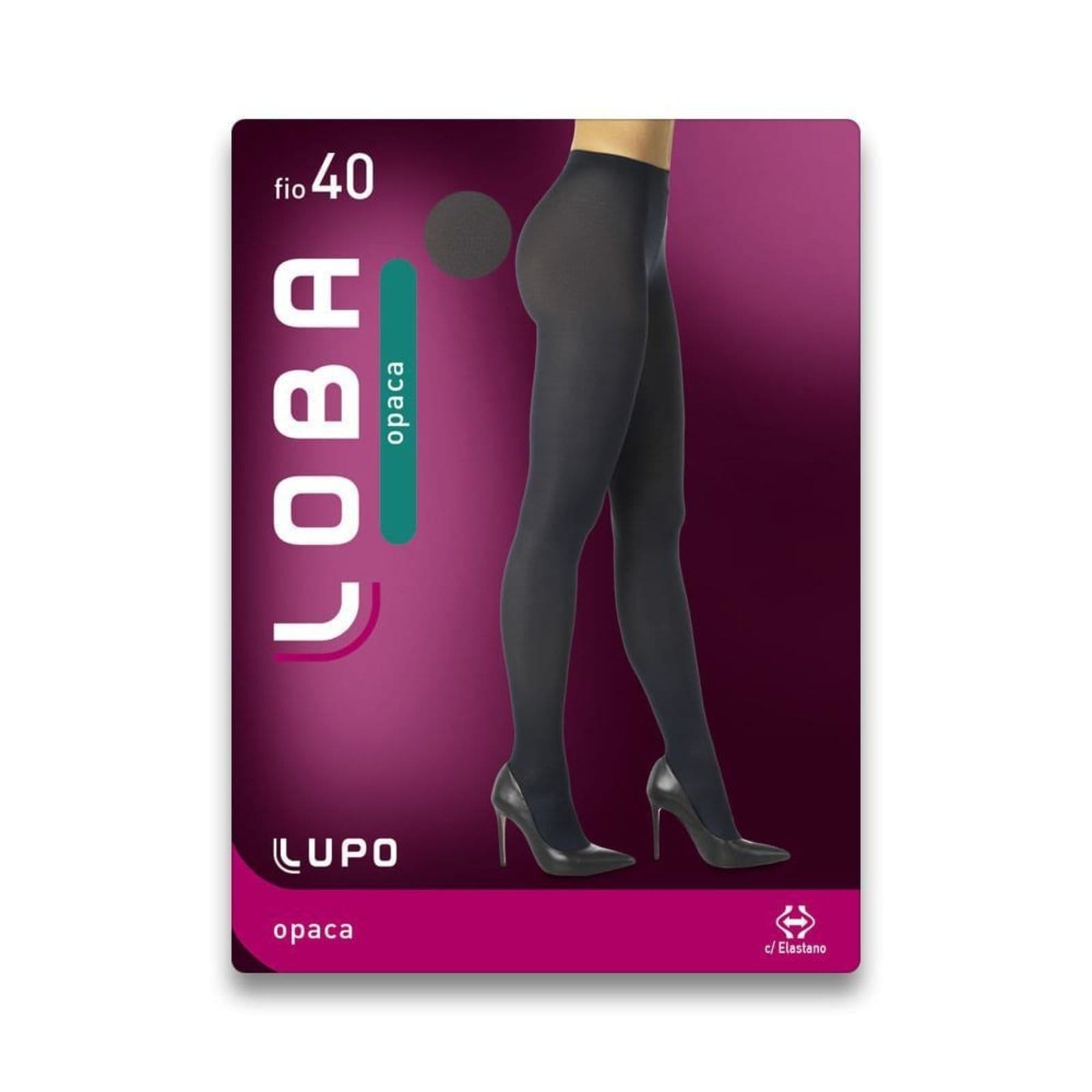 Vista 2 Meia Calça Opaca Lupo Feminina Fio 40 Loba 05830-001 Casual Básica G Lupo preto