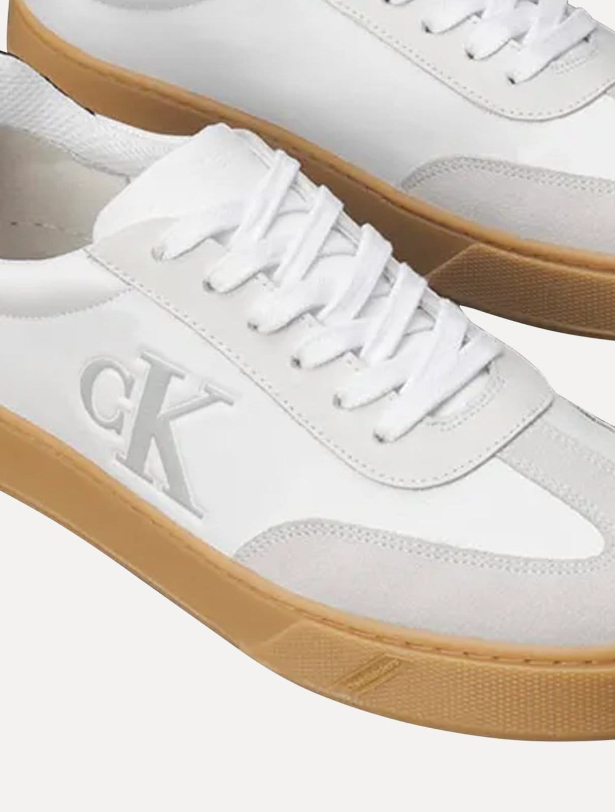 Vista 2 Tênis Calvin Klein Jeans Masculino Palito Embossed CK Calvin Klein branco