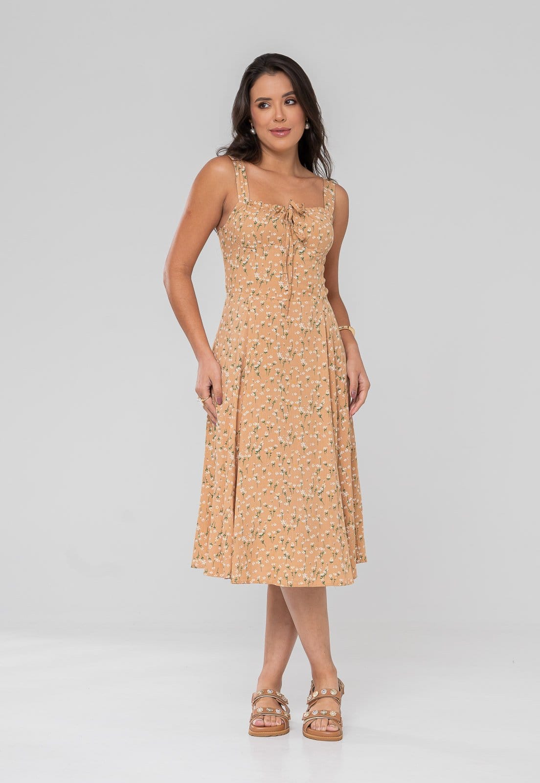 Vestido Aura Carlota Alças Floral