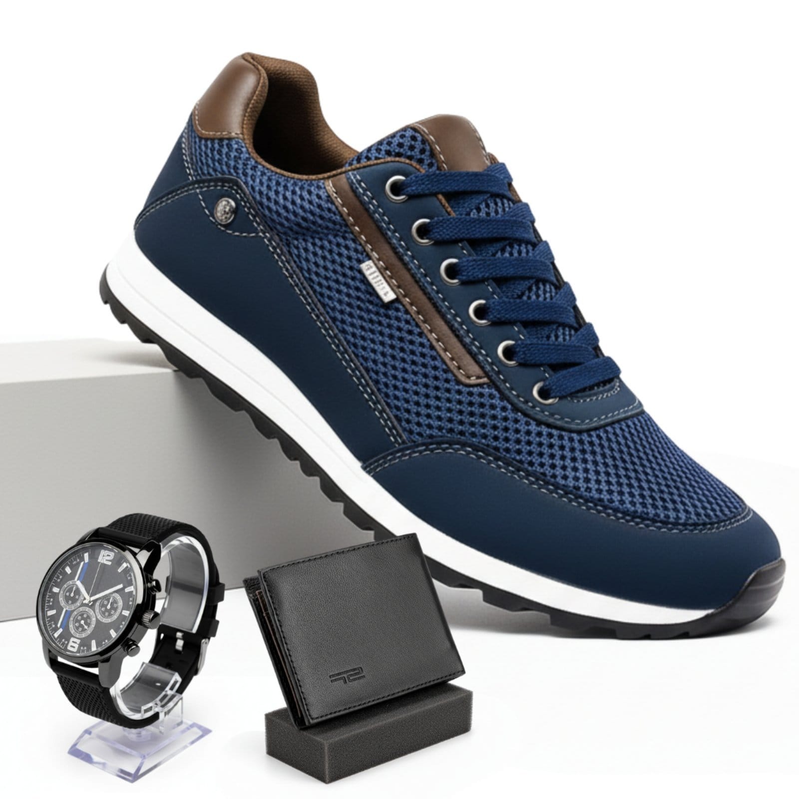 Tênis Masculino Sapatenis Sapatofran Casual Esporte Fino com Relógio e Carteira