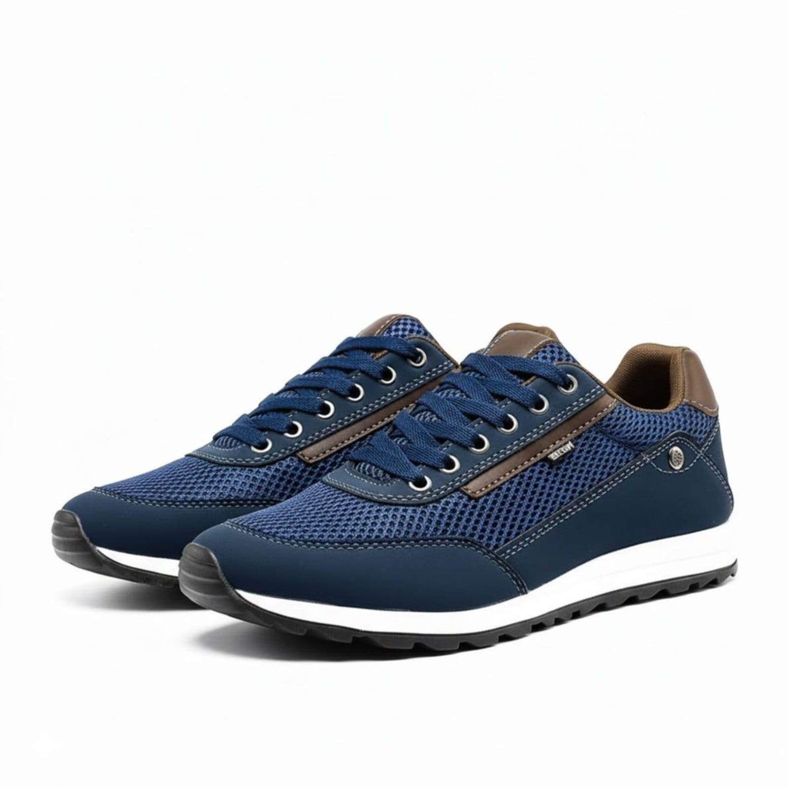 Vista 2 Tênis Masculino Sapatenis Sapatofran Casual Esporte Fino com Relógio e Carteira Sapatofran azul/azul marinho