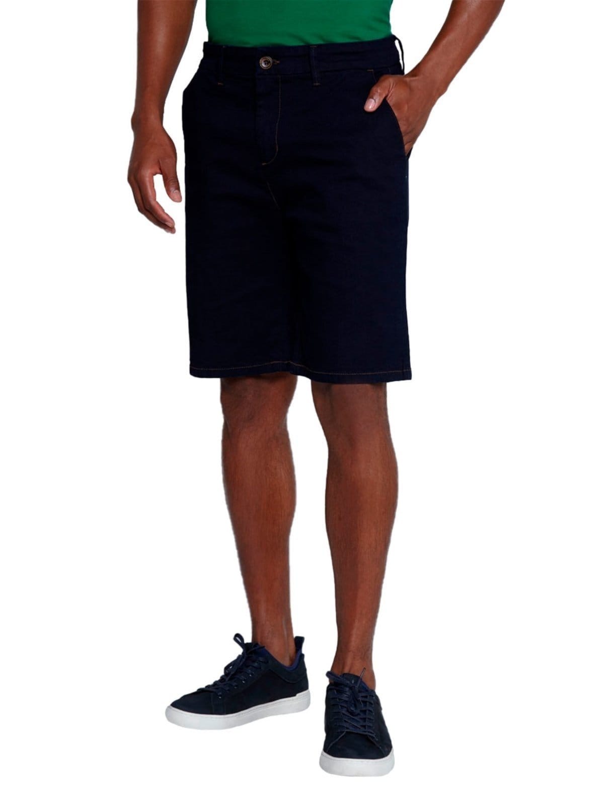 Bermuda Dudalina Jeans Masculina Stretch Escura