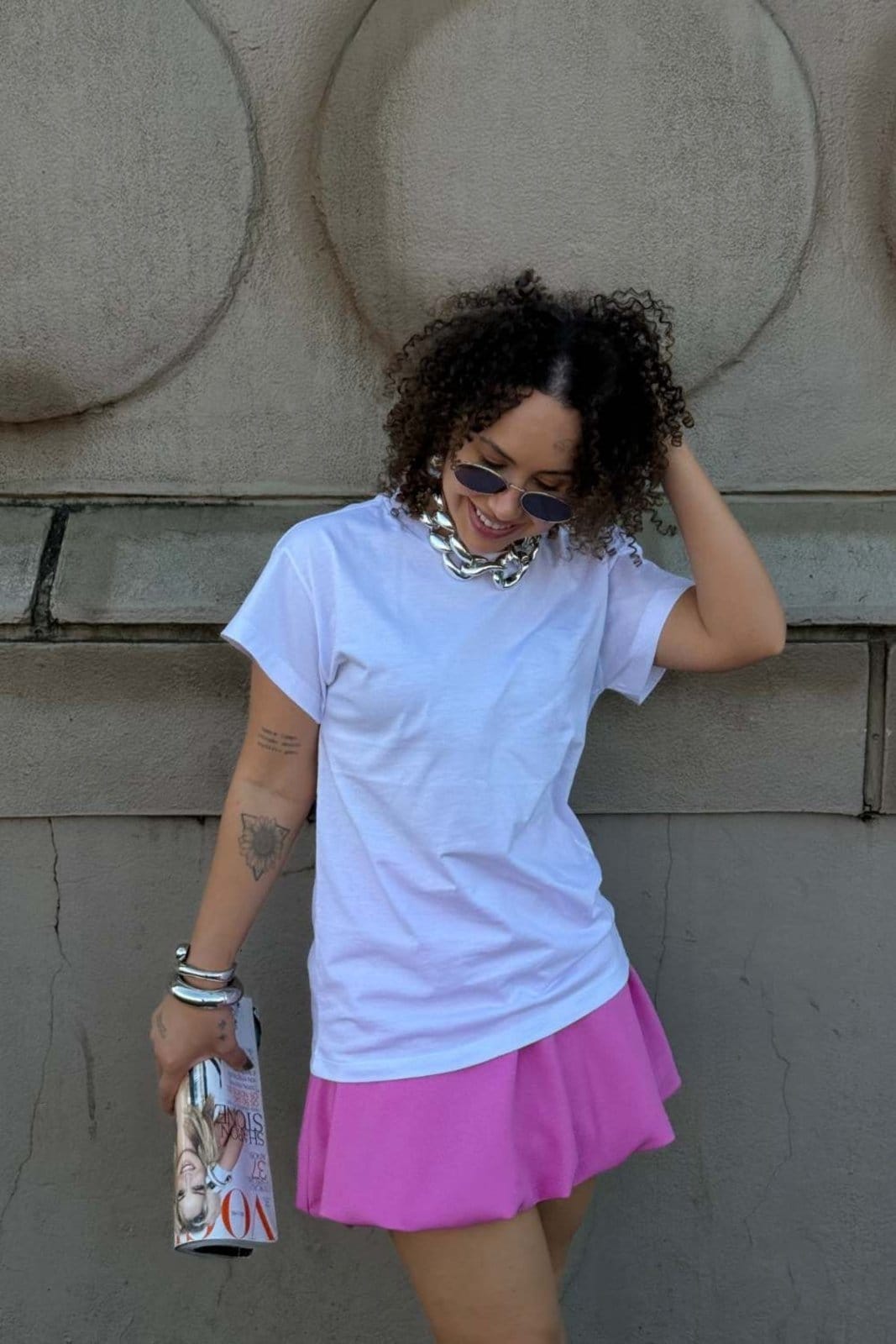 Saia Vanibele Balonê Chiclete