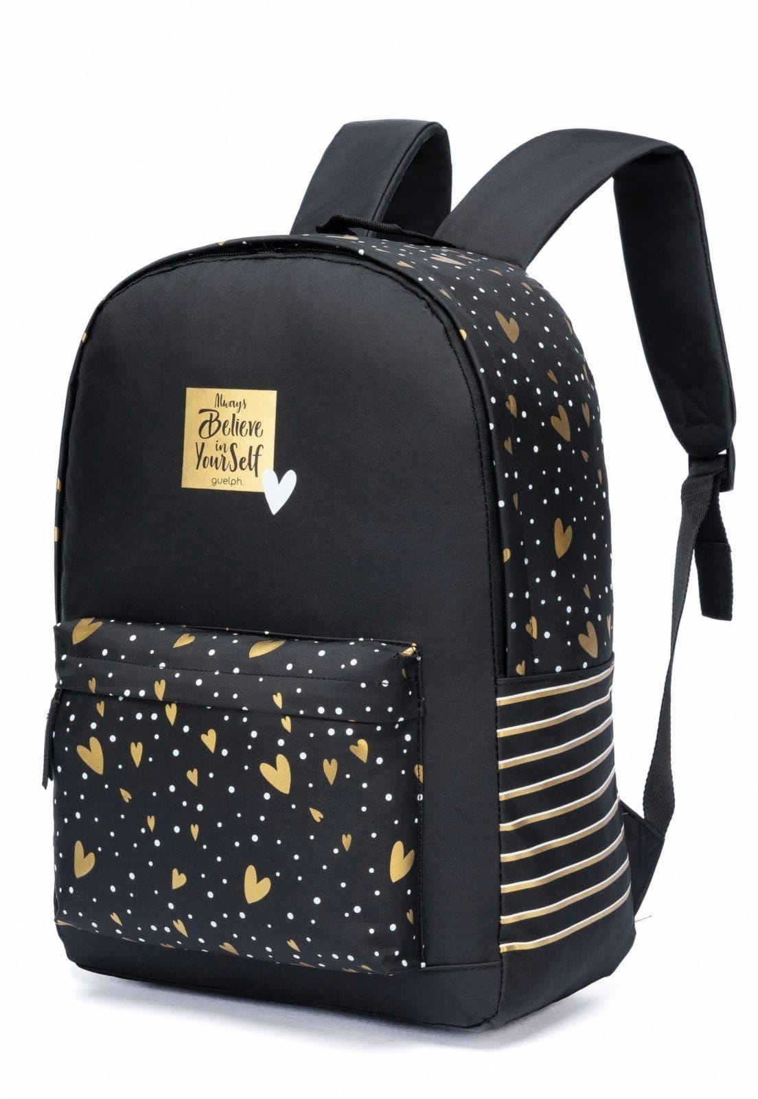 Vista 2 Mochila Feminina Guelph Preta Espaçosa Reforçada GUELPH preto