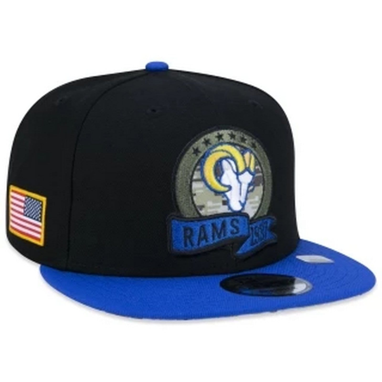 Boné 9FIFTY Los Angeles Rams Salute To Service 2022 Aba Reta
