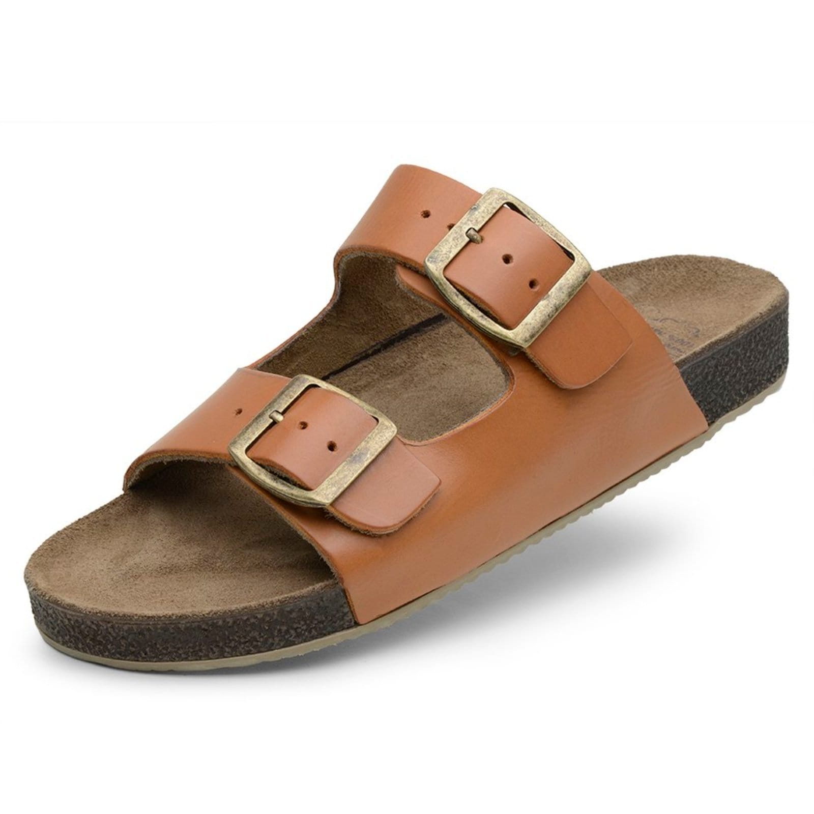 Sandália Papete Jacometti de Couro Tan