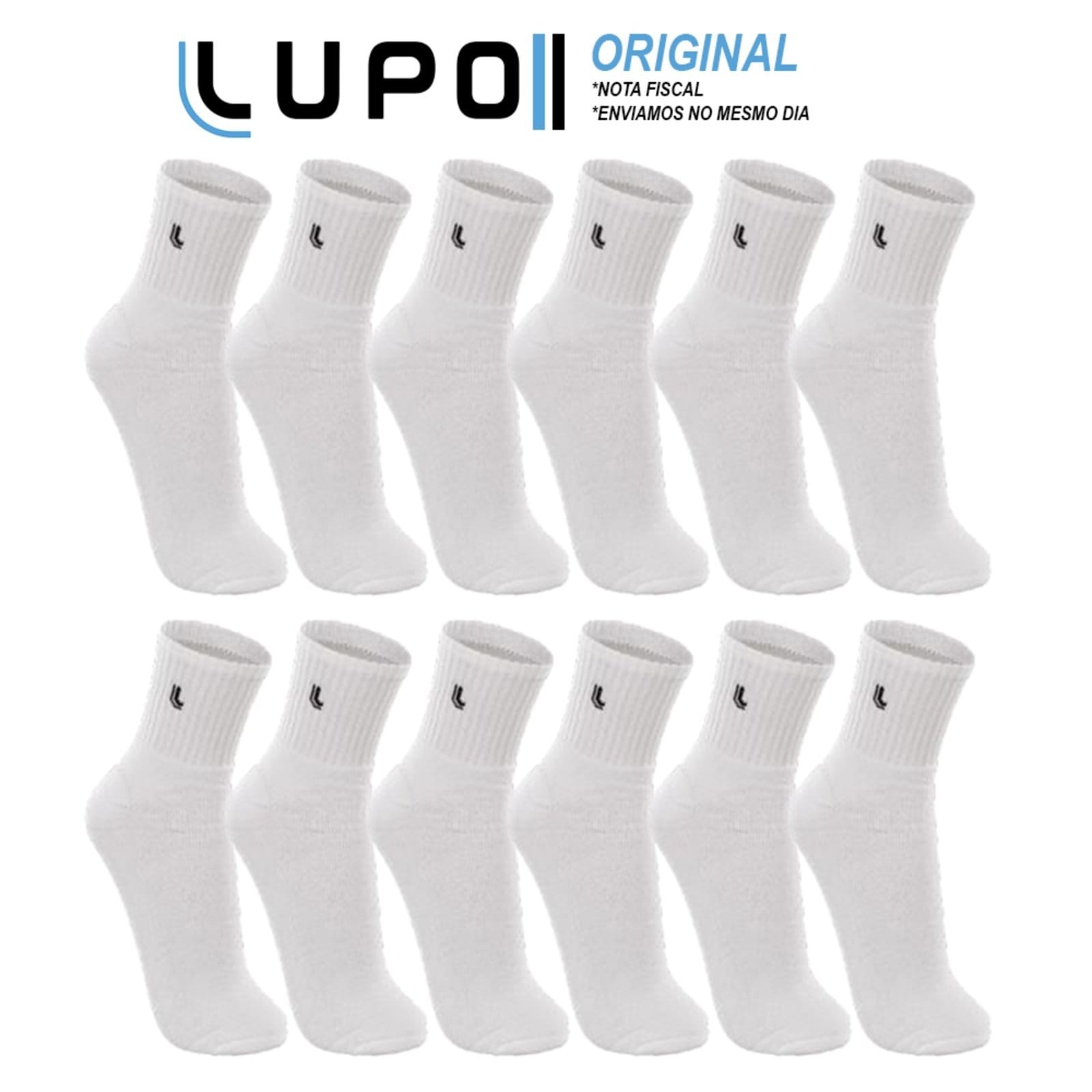 Kit 12 Pares Meias Lupo Cano Médio Sport - 2