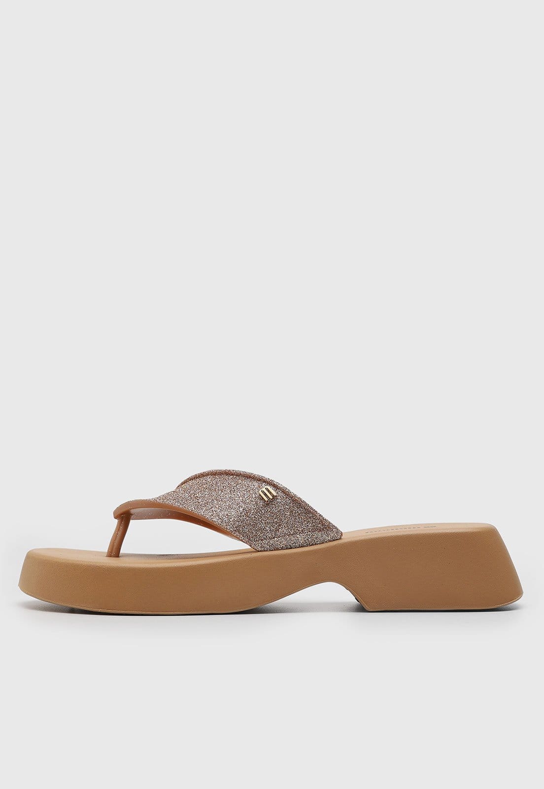 Sandália Feminina Melissa Glitter Rosê Baixa