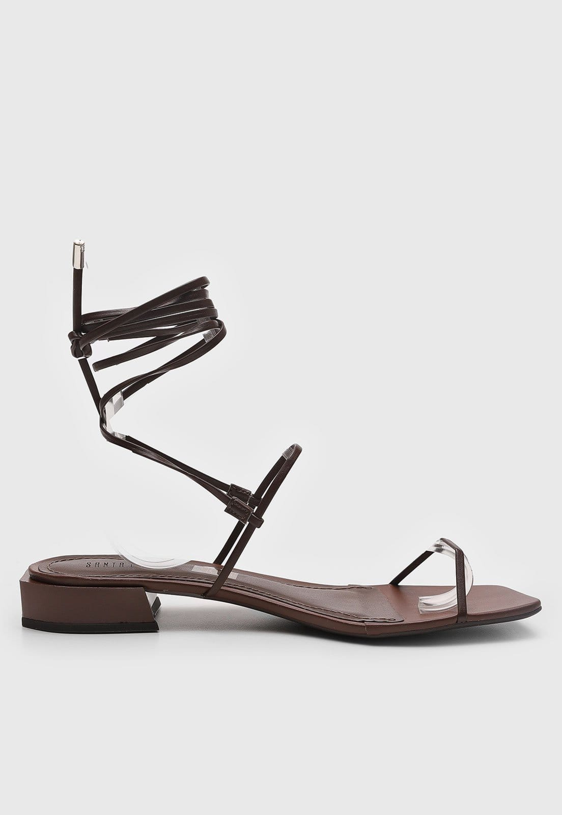 Vista 2 Rasteirinha Feminina Santa Lolla Amarração Santa Lolla marrom