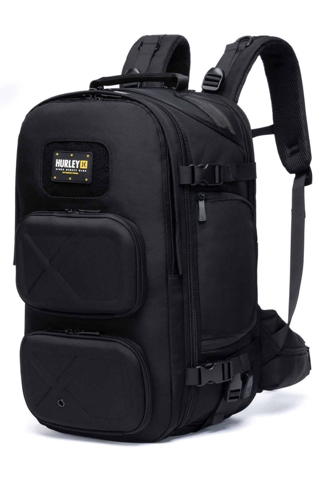 Vista 2 Mochila Notebook Executiva Hurley Reforçada Trabalho Faculdade Viagem USB hurley preto