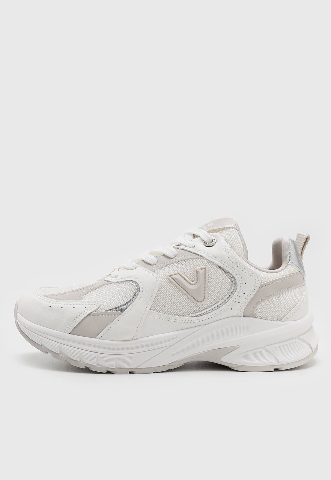 Tênis Feminino Via Marte Detalhes Texturizados Branco Off-White