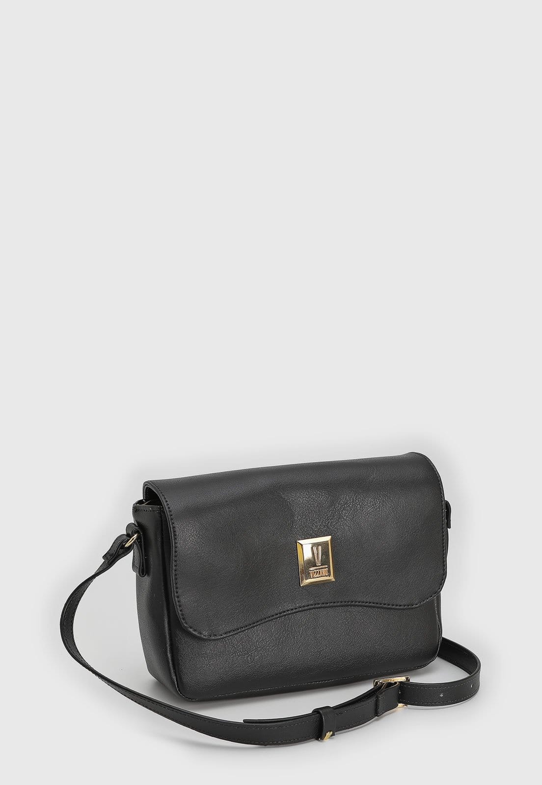 Vista 2 Bolsa Feminina Vizzano Detalhe Metálico Preta VIZZANO preto