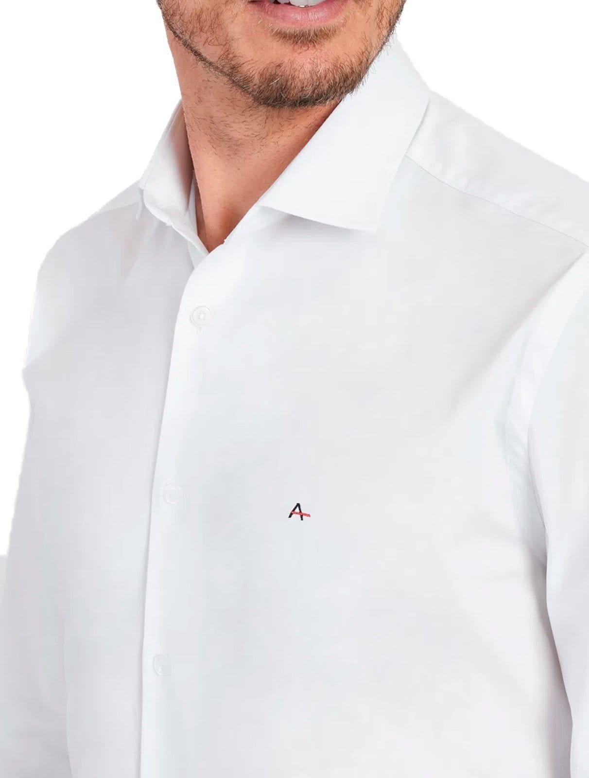Camisa Aramis Masculina Slim Tricoline Stretch Branca - 2