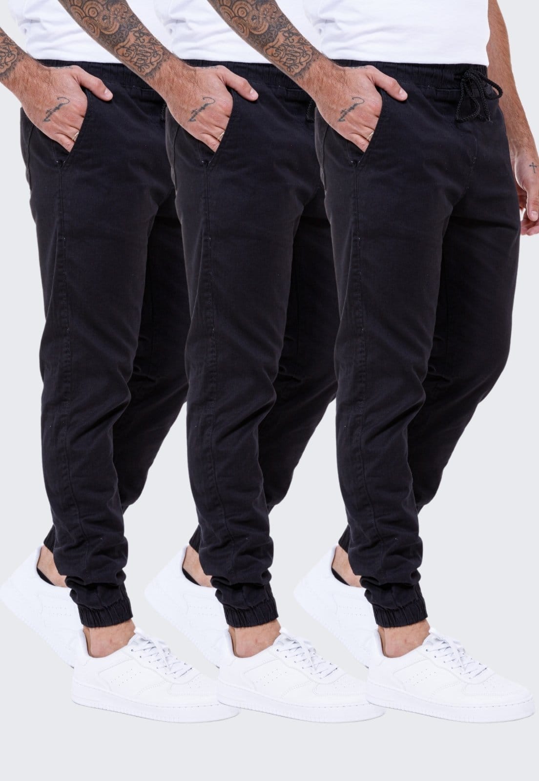Kit 3 Calça Jogger Sarja Masculina Daze Modas