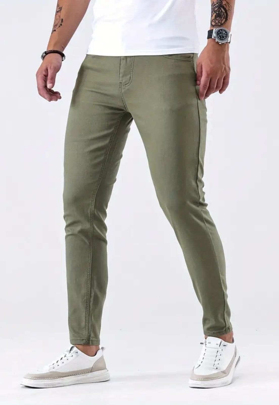 Calça Masculina Tempo Hábil Sarja Alfaiatada Skinny com Elastano