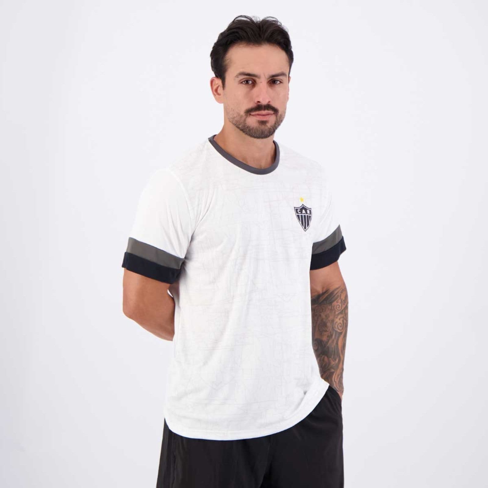 Vista 2 Camisa Atlético Mineiro Scatter Branca braziline branco