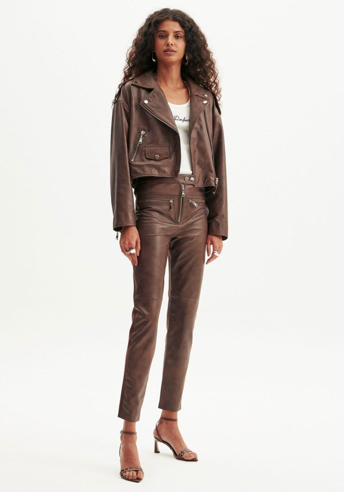 Calça De Couro Skinny