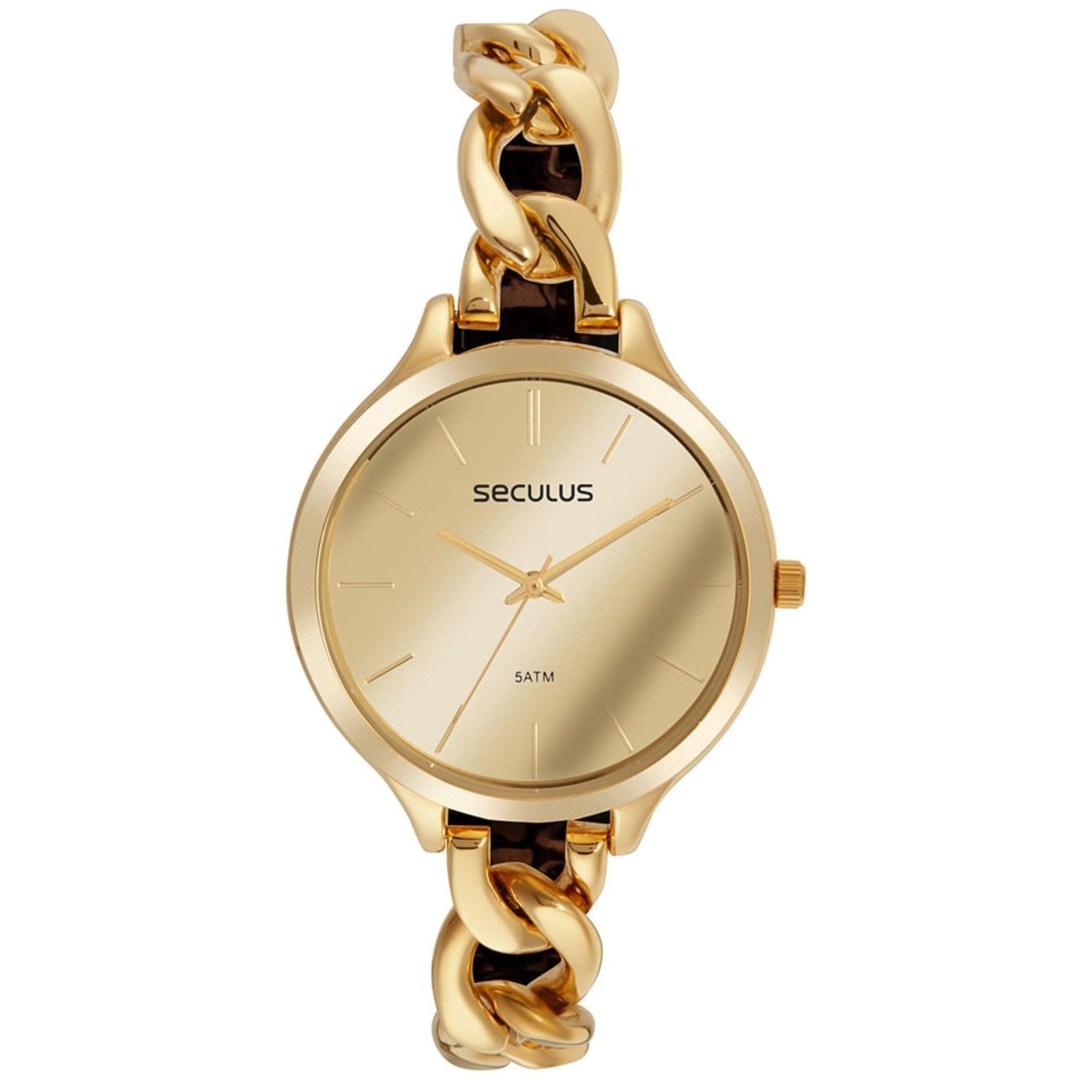Relógio Seculus Feminino Corrente Espelhada