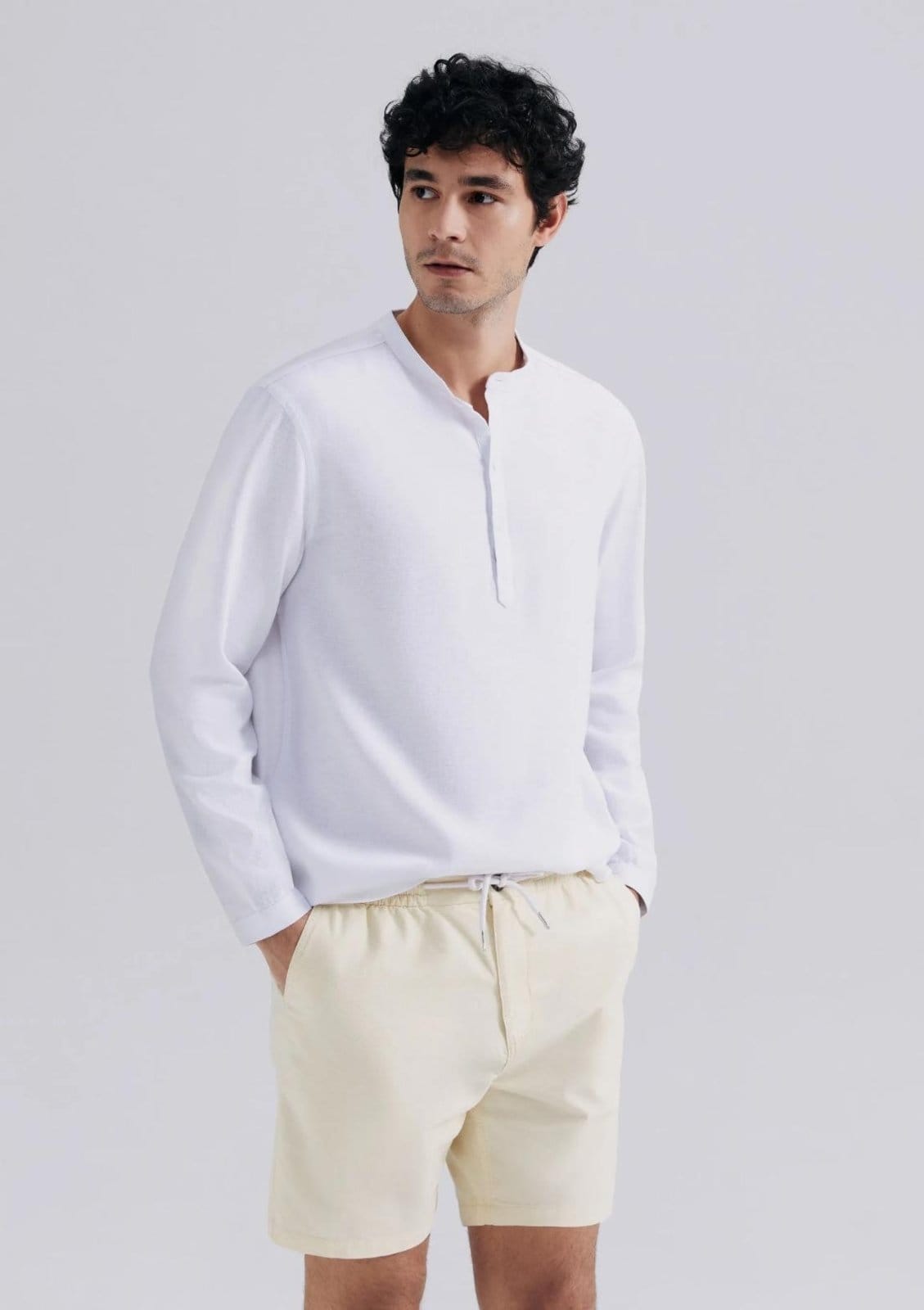 Bermuda Masculina Reta Fio Tinto