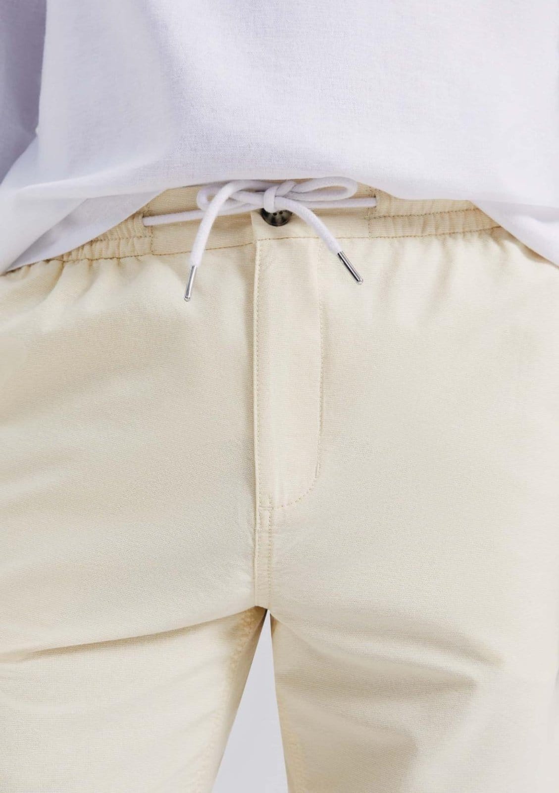 Vista 2 Bermuda Masculina Reta Fio Tinto Hering off-white